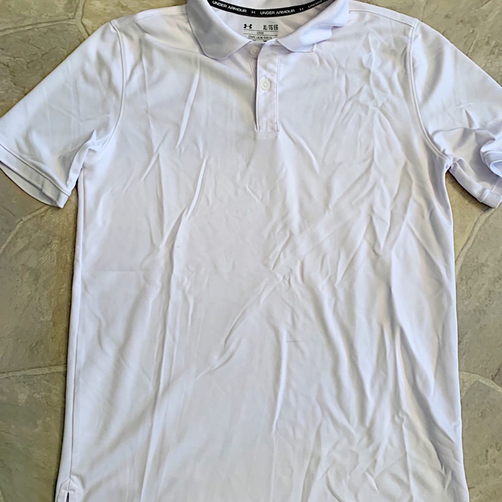 White Under Amour Polo